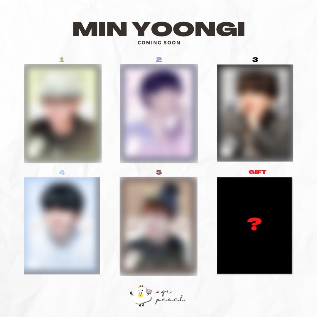 AgiP_07's tweet photo. Coming soon ...
My first goods will be released 🥰
Hope u love and support AGI BOOTH !!!!
#BTS #AGIBOOTH #SUGA #슈가 #민윤기 #슈컷
#BTS #방탄소년단 https://t.co/WCUCBfYTst