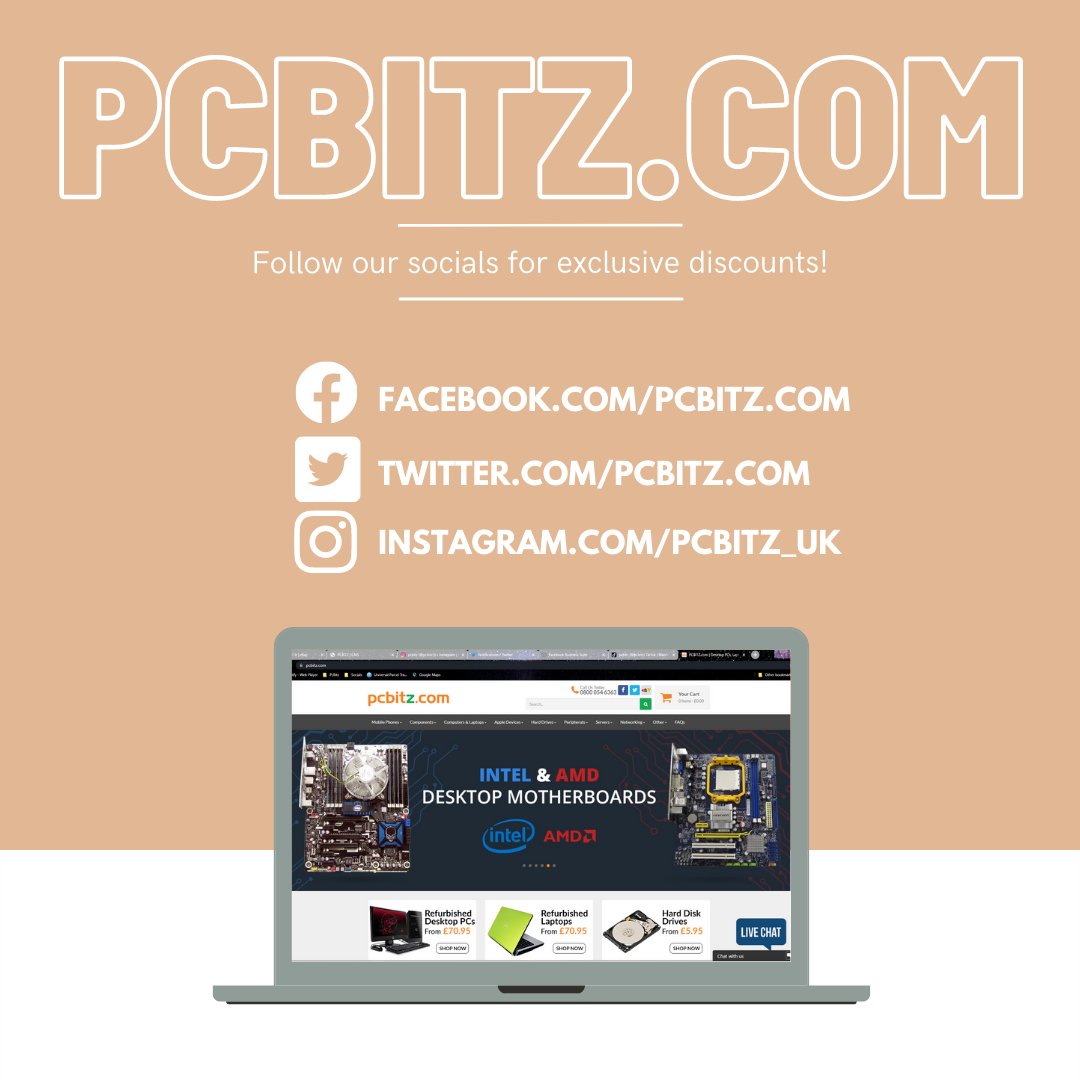 PCBITZ's tweet photo. Keep in touch with us at PcBitz - Look out for our upcoming promotions and discounts through all of our social media channels!💻 🖥 📱 https://t.co/j4zZcVBu2r