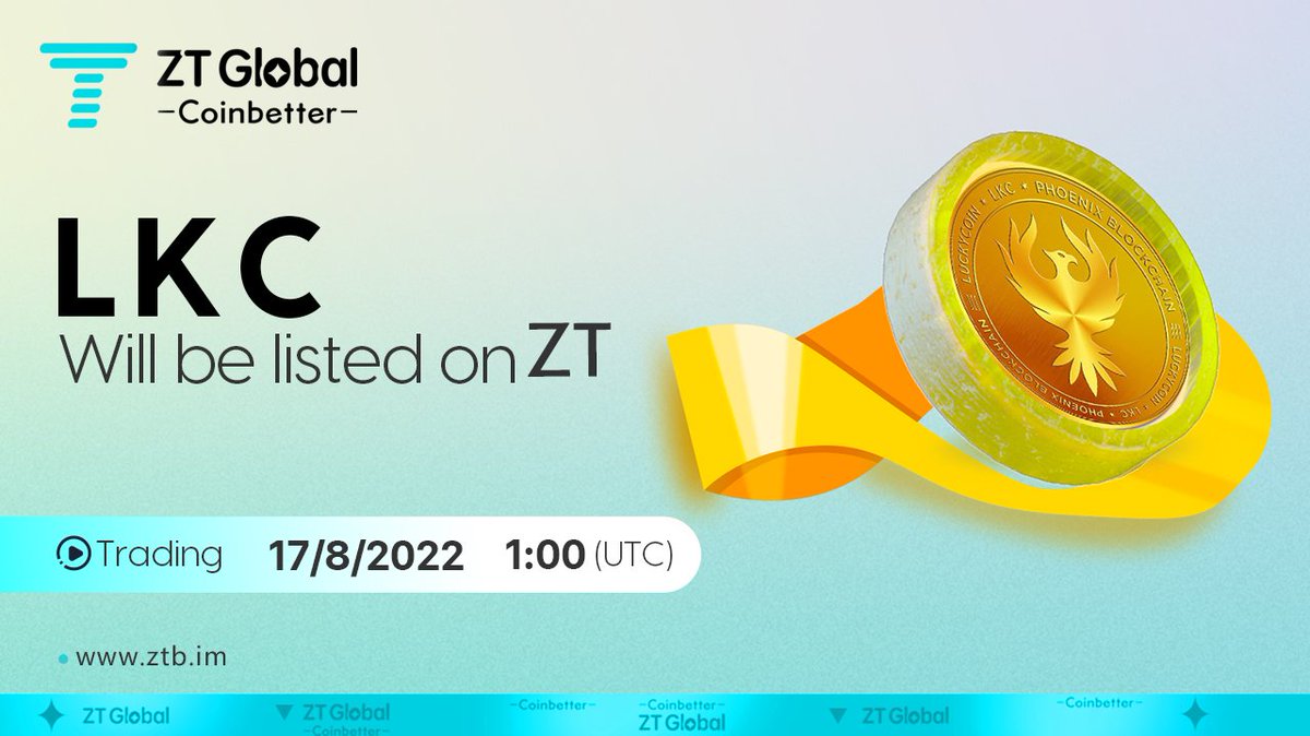 ZT_exchange's tweet photo. 🎂#ZTnewlisting🔥

🐮#LKC will be listed on the #ZTexchange

🪙 Trading pair: $LKC/USDT
🪙 Recharge: turned on
🪙 Trading:  1:00 on August 17, 2022 (UTC)

@lkc_global
 
🔗https://t.co/uefF3142ZA https://t.co/YGURvXMUNS