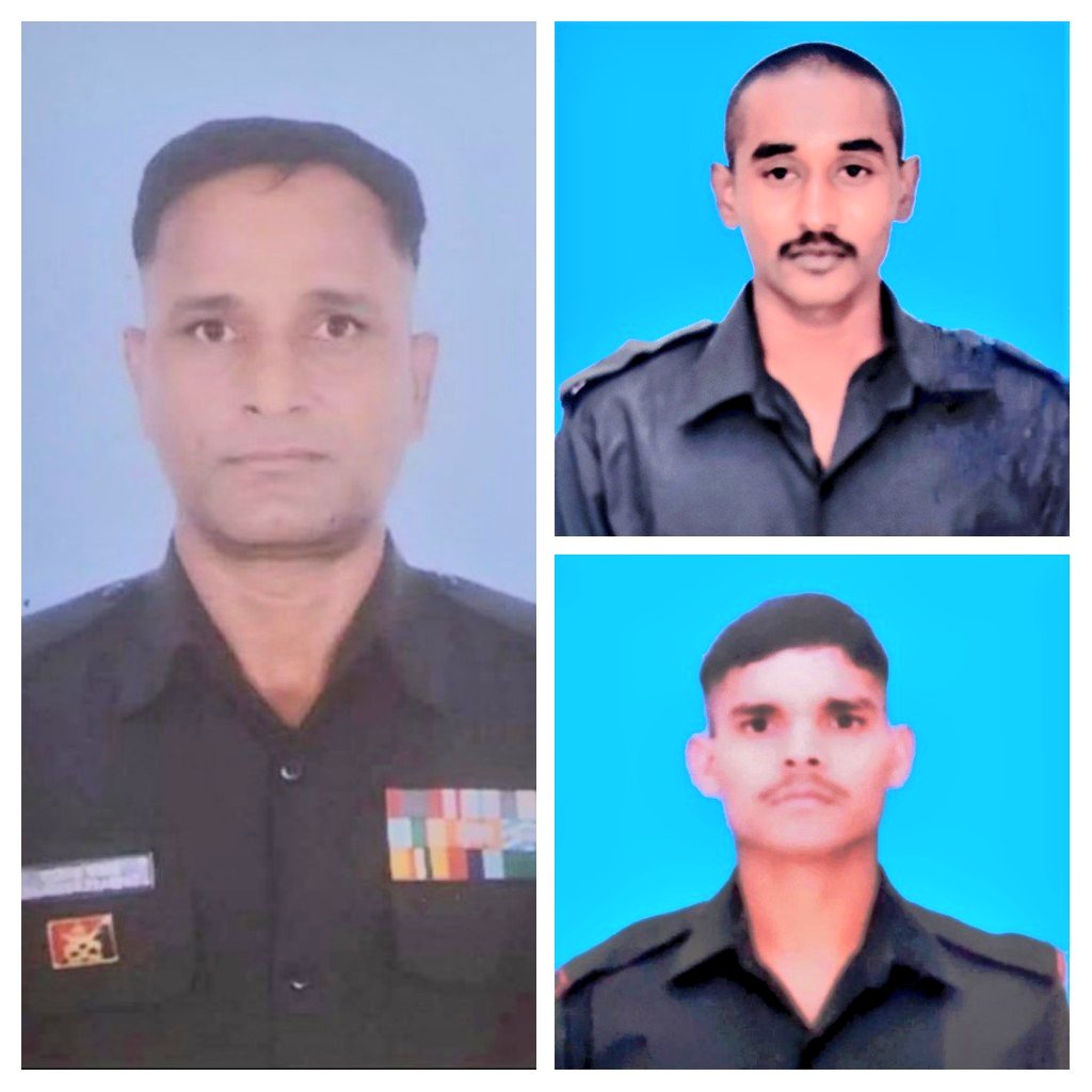 LestWeForgetIN's tweet photo. #LestWeForgetIndia🇮🇳 the supreme sacrifice by Sub Rajendra Prasad, Rfn Manoj Kumar & Rfn Lakshmanan D of RAJ RIF, earlier today 11 August 2022, in Rajouri, J&K
The valiant #IndianBraves succumbed to injuries while neutralising a suicide attack on their company operating base https://t.co/gO56NIJIs4