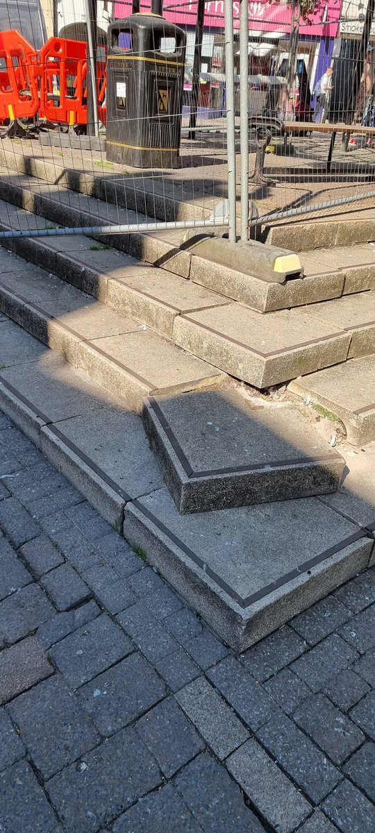 We have been told this won't be fixed till mid September, such a shame to see the town looking such a mess. Needless to say the barriers are not even there for safety. <a href="/SouthLakelandDC/">South Lakeland DC</a> please can we look at this area as soon as possible.