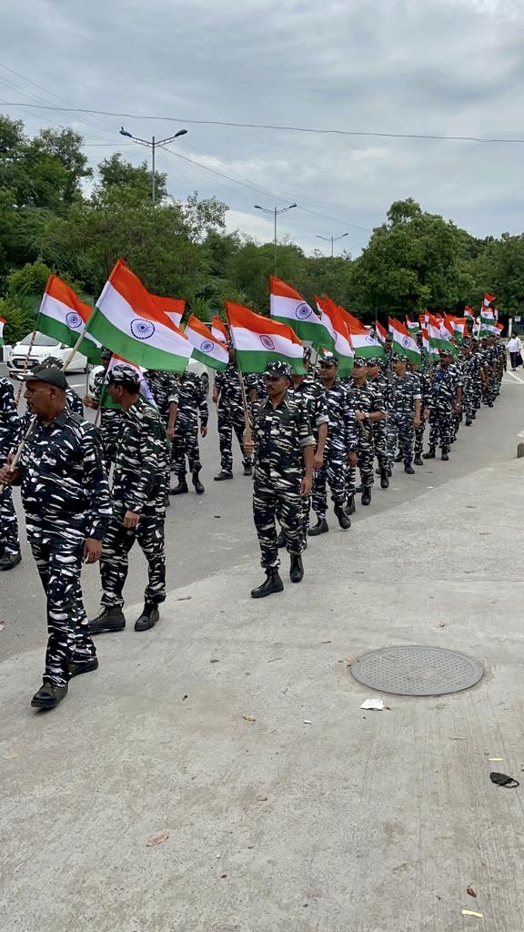 Tricolor Flag rally by E/200 Bn CRPF #HarGharTiranga  <a href="/Crpf200/">200 Bn, CRPF@Official</a>