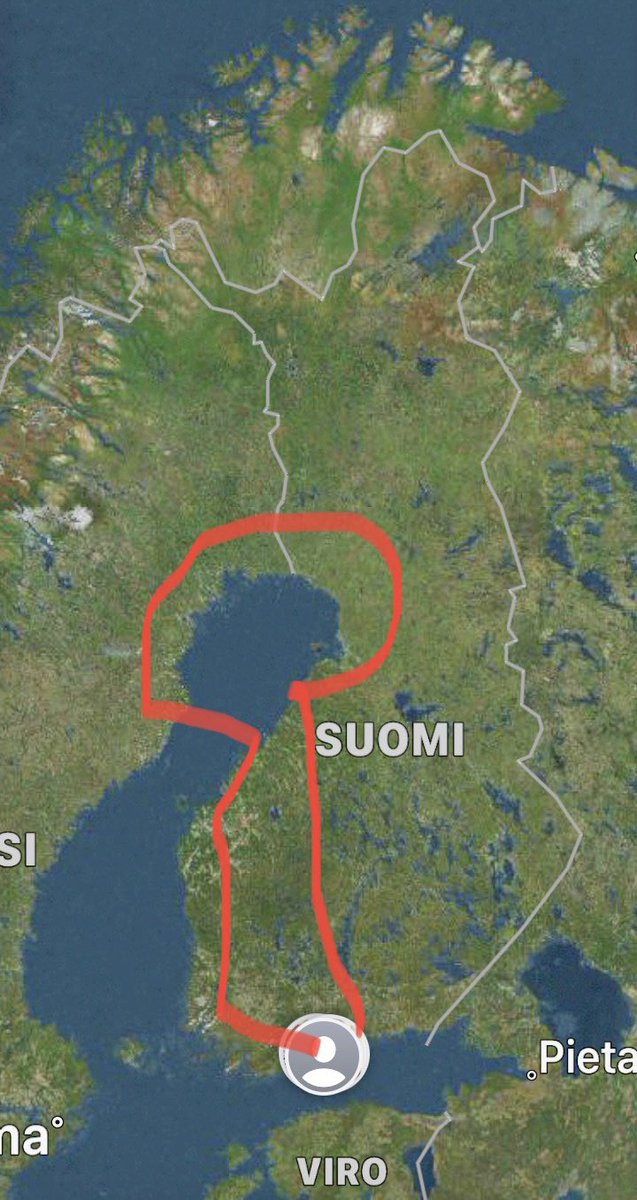 MarjaPihlman's tweet photo. AluekehityksestĂ€ vastaavan osastopÀÀllikön tehtĂ€vĂ€tontille sopiva lomanpÀÀtösreissu. Kartan punainen viiva melko vapaalla kĂ€dellĂ€ đ€ âĄïž #turku #uusikaupunki #rauma #vaasa #uumaja #skellefteĂ„ #luulaja #haparanda #tornio #raahe #seinĂ€joki #tampere #helsinki #alueet #aluekehitys https://t.co/xt3LPLu8W1