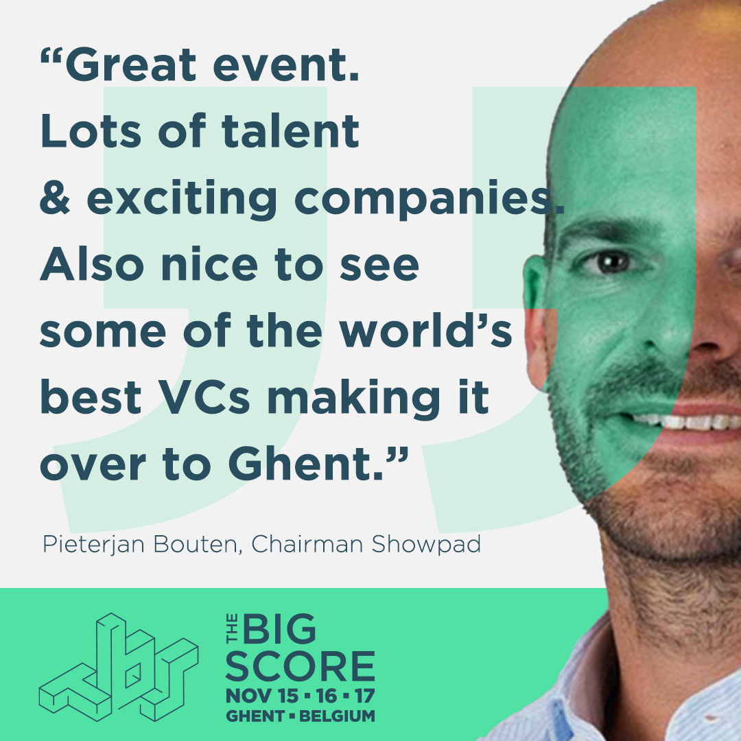 Last year we welcomed 500+ tech investors, corporates &amp; pitching founders. Join us on Nov 15,16 &amp; 17 in Ghent and Score BIG. thebigscore.eu/tickets
#tech #vc #vcfunding #startups #scaleups