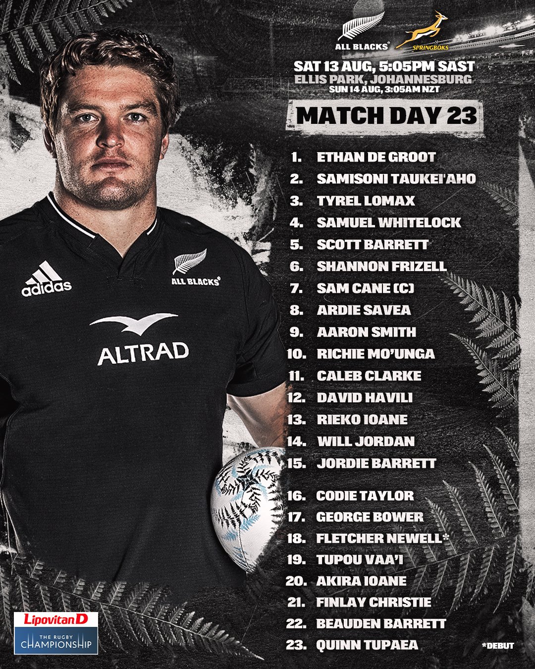 All Blacks squad. Photo Courtesy/All Blacks