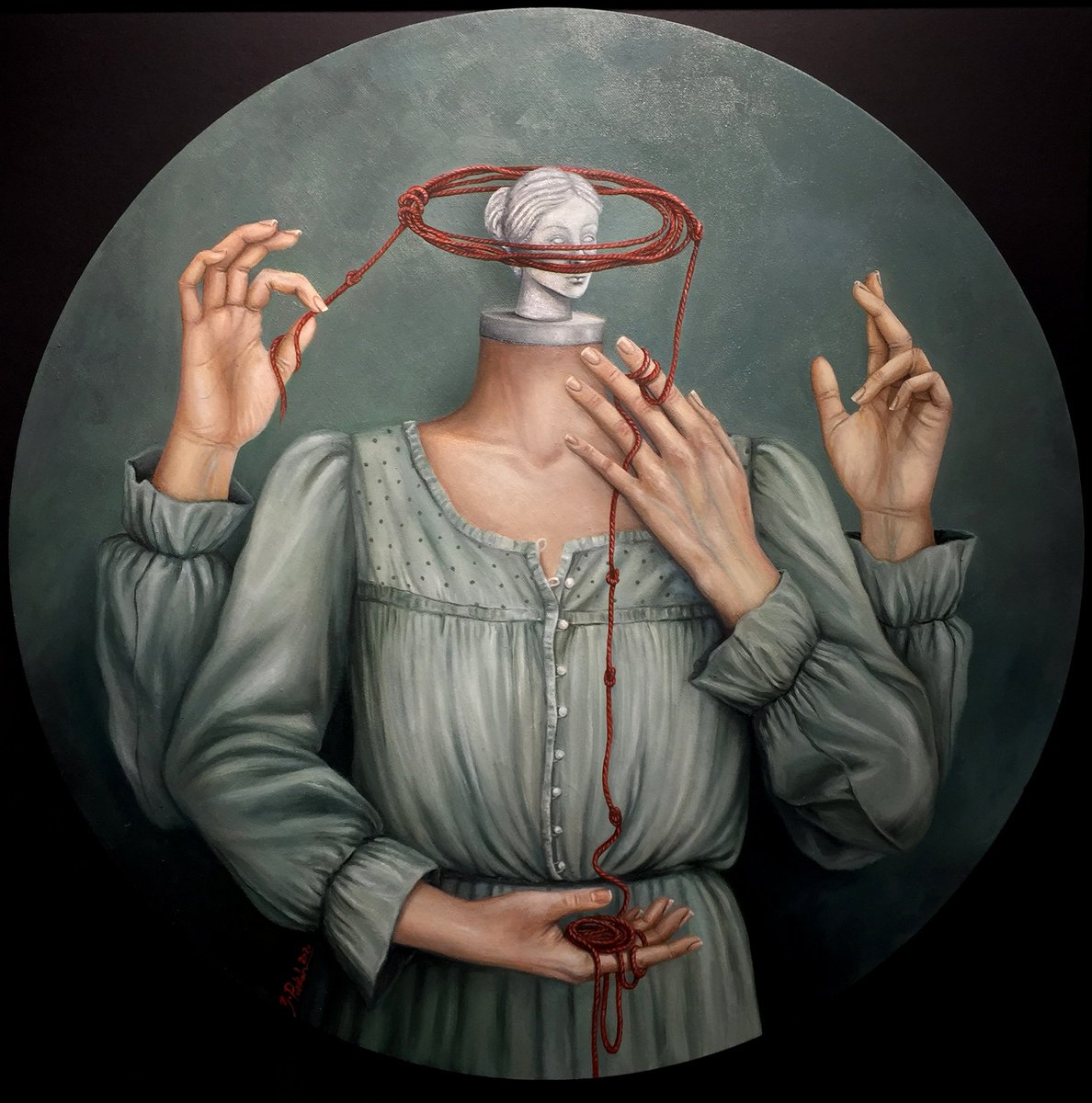 ZahraParkah's tweet image. Mannequin
0.52 ETH
Ropes are tied around my head،blocking my eyes.
⭐️⭐️⭐️⭐️