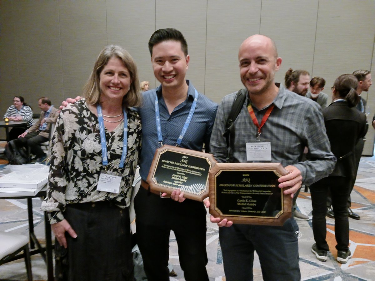 Congratulations to <a href="/CurtisKChan/">Curtis Chan</a> and Michel Anteby (<a href="/BUQuestrom/">Questrom School of Business, Boston University</a>), winners of 2022 <a href="/ASQJournal/">ASQ Journal</a> Award for Scholarly Contribution!
The award winning paper "Task Segregation as a Mechanism for Within-Job Inequality” is open access through August:
journals.sagepub.com/doi/10.1177/00…