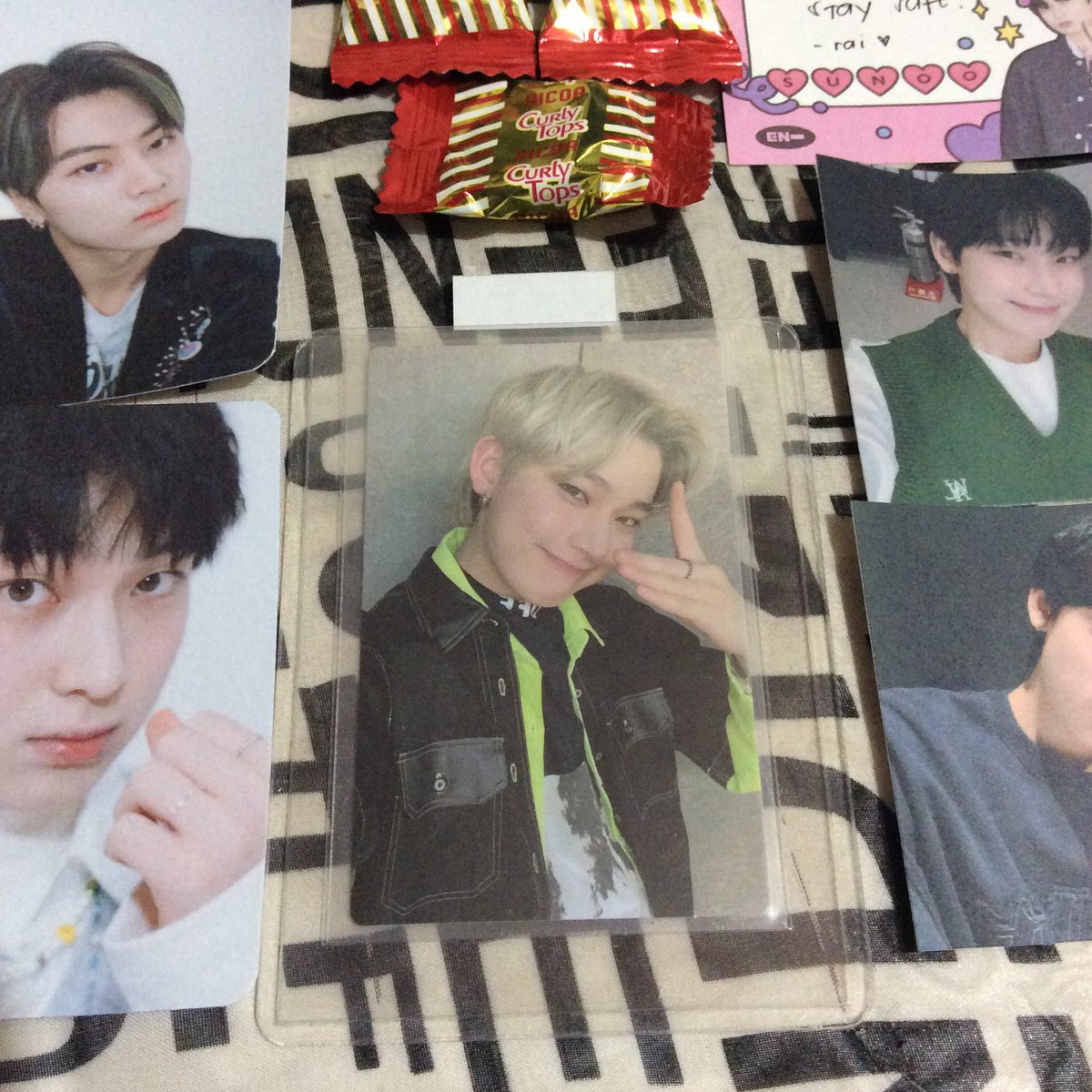 suncartutak's tweet photo. ꒰ #sunbinudol ꒱ 

— [☁️] ; happy mail from @rainecart 

𓏔 kinikilig ako raynao kasi ito first kong non-album pc ni sunoo na pang malakasan ang sparks at price ㅠ it came home safely. i love the freebies din po. ‘til our next transaction. tysm ! 🥹

💌 : #rainecart_proofs https://t.co/TnI740NaPz