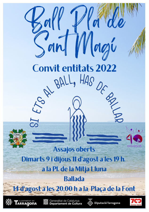 Tarragona Cultura (@tgncultura) on Twitter photo #SantMagí2022 | 👐 <a href="/EsbartDansTGN/">Esbart Dansaire TGN</a> organitza avui el segon assaig, obert a tothom, on ensenyaran el Ball Pla de Sant Magí.
👉 El 14/08, a les 20 h, a la pl. de la Font es ballarà aquesta tradicional dansa
📌 11/08, 19 h - pl. del General Prim
bit.ly/3QiXSRN #SantMagí2022 | 👐 <a href="/EsbartDansTGN/">Esbart Dansaire TGN</a> organitza avui el segon assaig, obert a tothom, on ensenyaran el Ball Pla de Sant Magí.
👉 El 14/08, a les 20 h, a la pl. de la Font es ballarà aquesta tradicional dansa
📌 11/08, 19 h - pl. del General Prim
bit.ly/3QiXSRN
