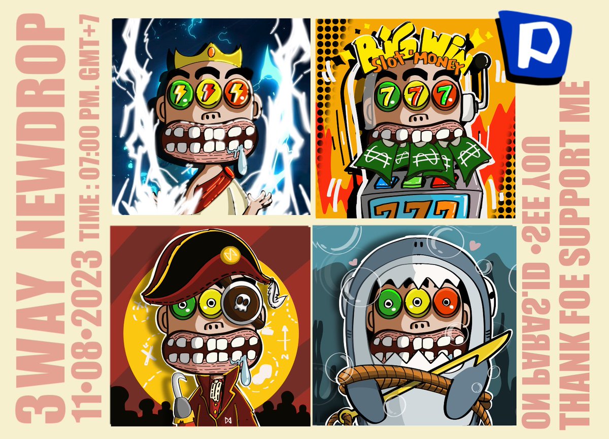 วันนี้มี Drop ค้าบบ~ แวะมาดูได้น้าเริ่มเวลา 19:00น. บน <a href="/ParasHQ/">Paras 🟩🟧</a> เป็น 4 ชิ้นงานคอล 3WAY CLUB ที่จะมากวนๆ พี่ๆ แล้วเจอกันนน~

paras.id/collection/3-w…

#nft #NFTCommunity #nftcollectors #NFTdrop #nftthainland #NFTmarket #paras #NEAR #NFTshill #NFTairdrop #NFTGiveaway