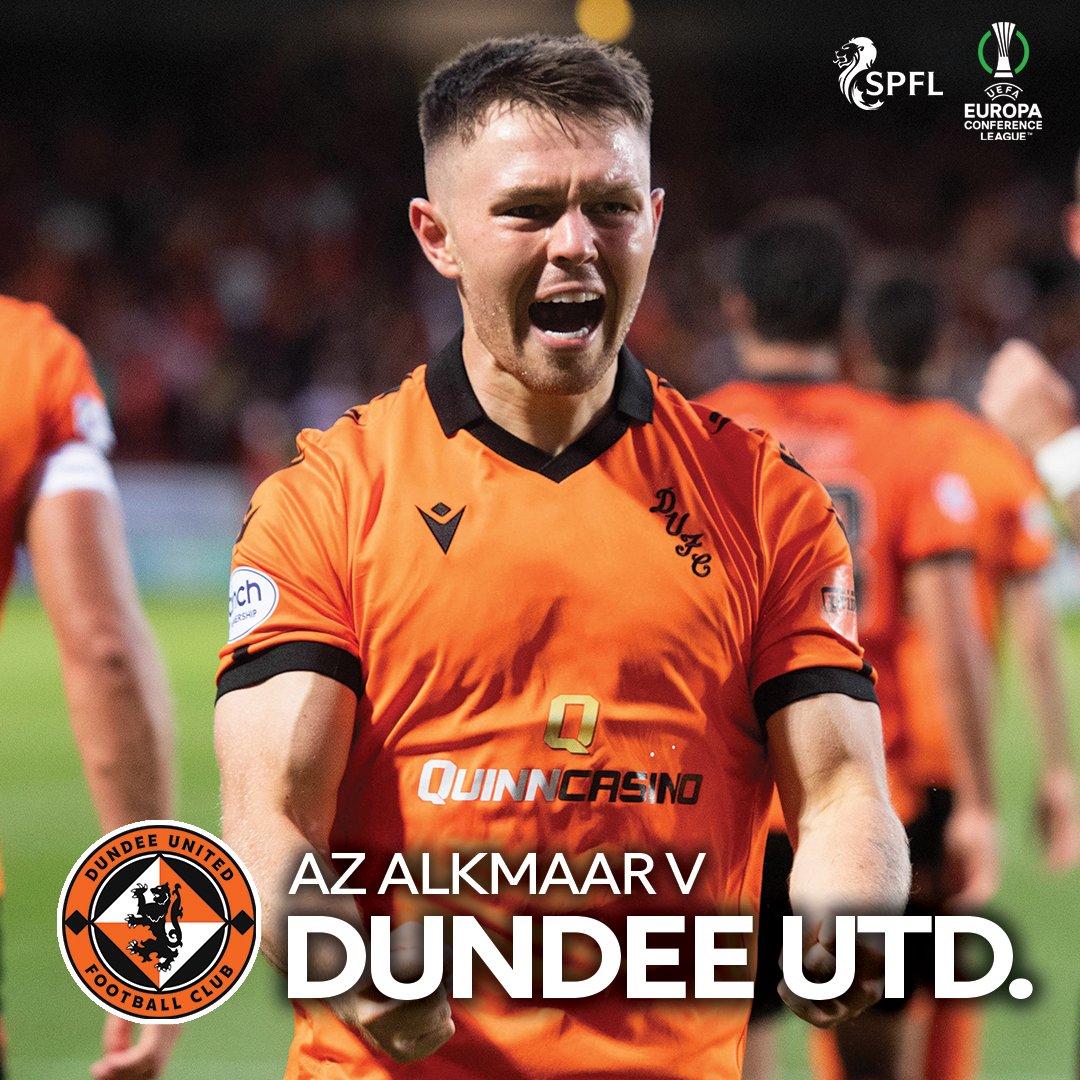 Good luck to <a href="/dundeeunitedfc/">Dundee United FC</a>, who play AZ Alkmaar in #UECL QR3 2nd leg action tonight (8:00pm kick-off).

RT if you're backing United! 🍊
