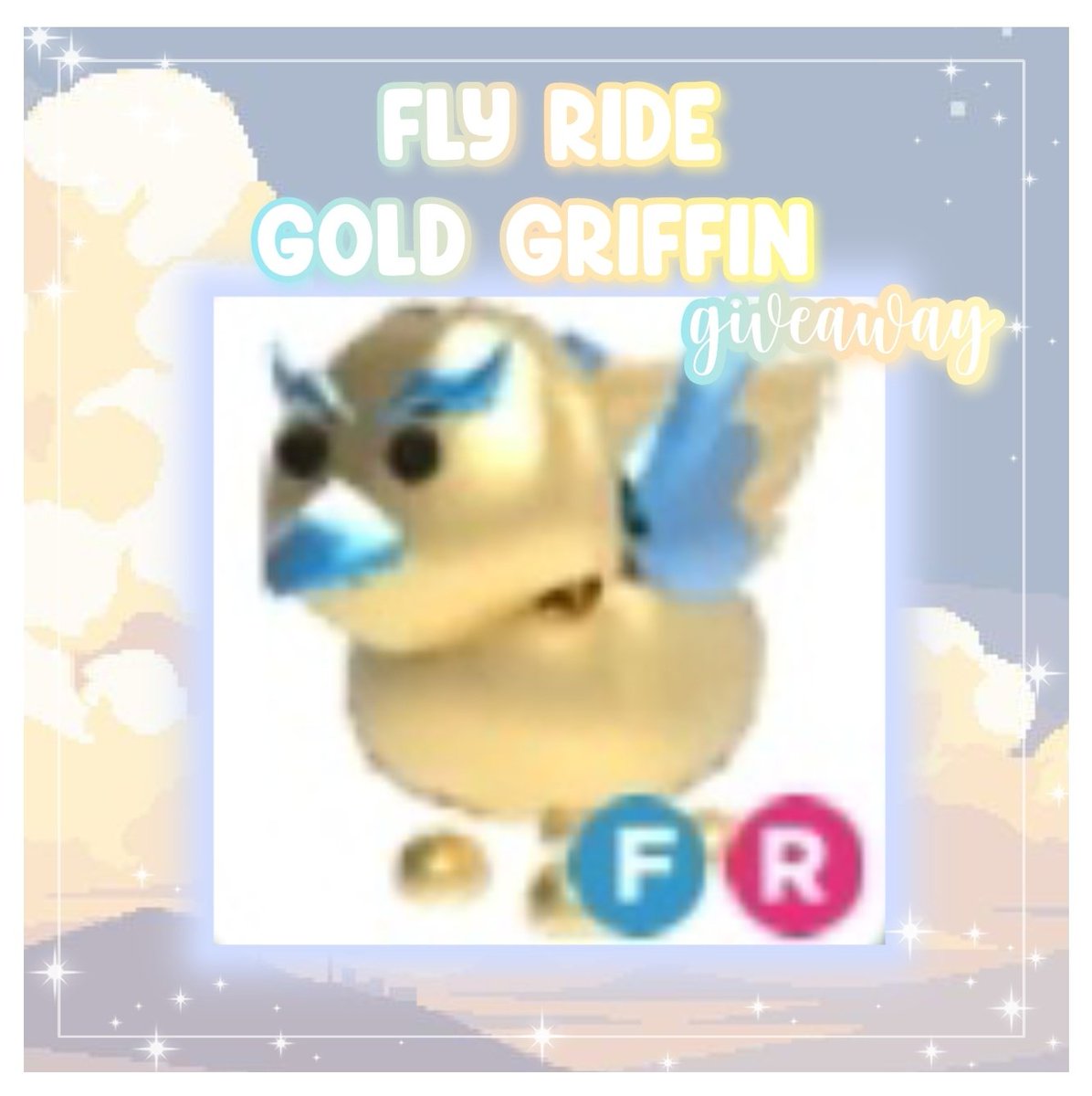xAudrxys's tweet photo. ~ FR GOLD griffin giveaway!! ~
#adoptme giveaway 💐🎁

Rules : 
• Follow me &amp; @darlinqAlex
• RT &amp; Like! 

~#AMTrading
#Adoptmetrades #adoptmetradings #adoptmegiveaways #robux #Roblox ~ https://t.co/YlK4wHHXoa