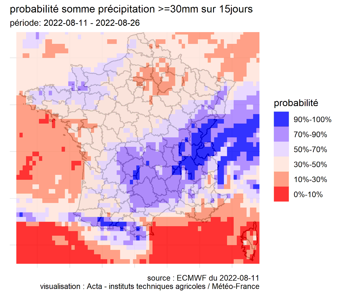 🌦️Sécheresse 2022. Que nous disent les prévisions de précipitation et les incertitudes associées ? (mis à jour au 11 aout 2022)
par les Instituts techniques agricoles <a href="/ACTA_asso/">Acta</a>
 <a href="/Arvalisofficiel/">ARVALIS</a>  <a href="/terresinovia/">Terres Inovia</a>  <a href="/vignevinfrance/">IFV</a>
  <a href="/meteofrance/">Météo-France</a>  #ECMWF
numerique.acta.asso.fr/prevision-prec…