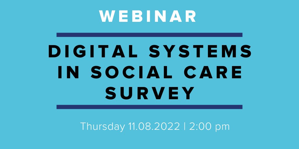 Calling @scottishcare members! Remember to complete our Digital Systems in Social Care Survey. We are hosting a webinar with the research team on this survey today at 2pm. If you are struggling to finish the survey, come along to ask any questions! Details on the Members Area.