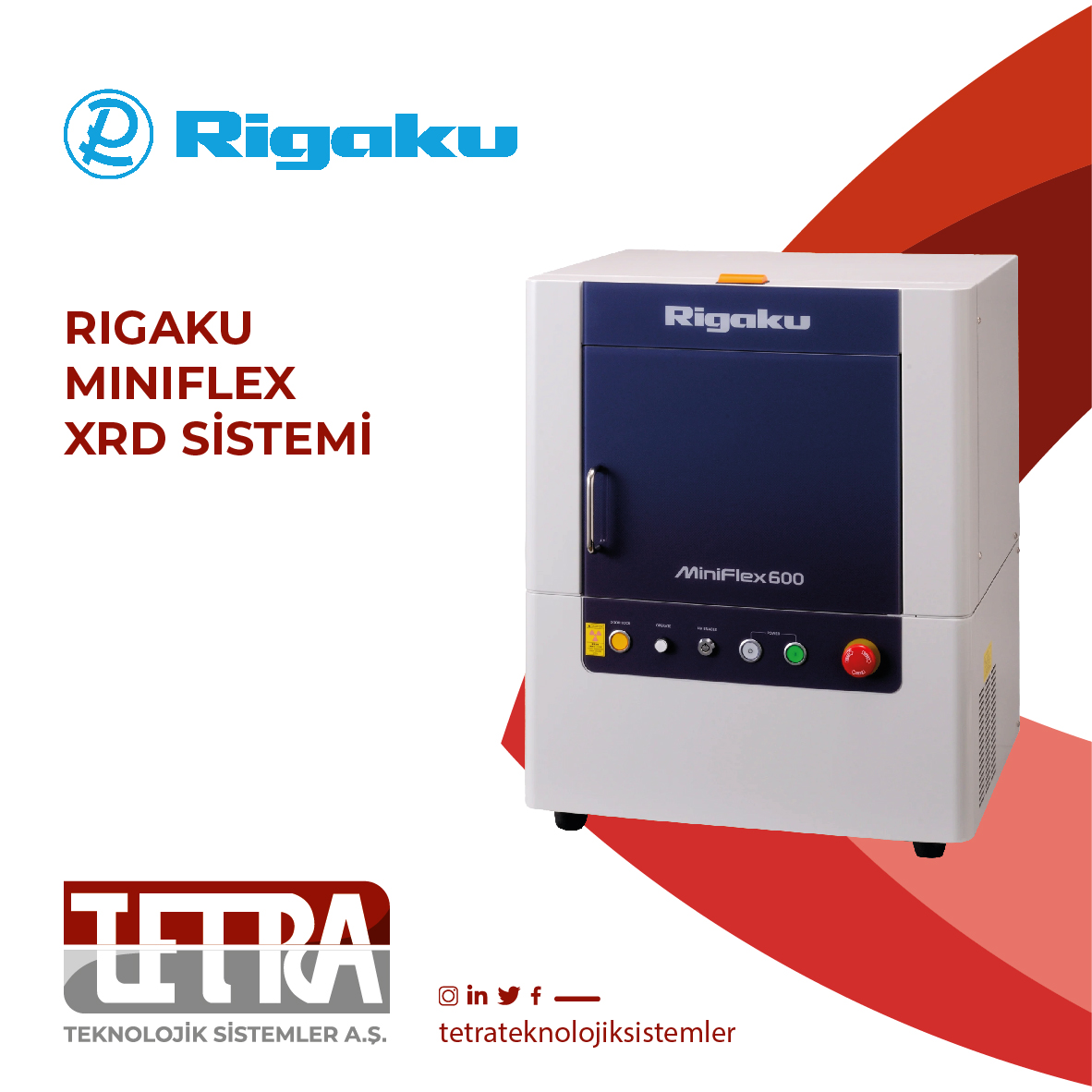 tetrateknolojik's tweet image. RIGAKU MINIFLEX XRD SİSTEMİ
•Yeni 6. Jenerasyon yeni tasarımı ile 30 yıldır masaüstü XRD cihazı sektöründe lider,
•Kompakt, En yani Radyasyon güvenlik standartlarına uygun tasarım,

#tetrateknolojiksistemler #miniflex #RIGAKU #XRD
