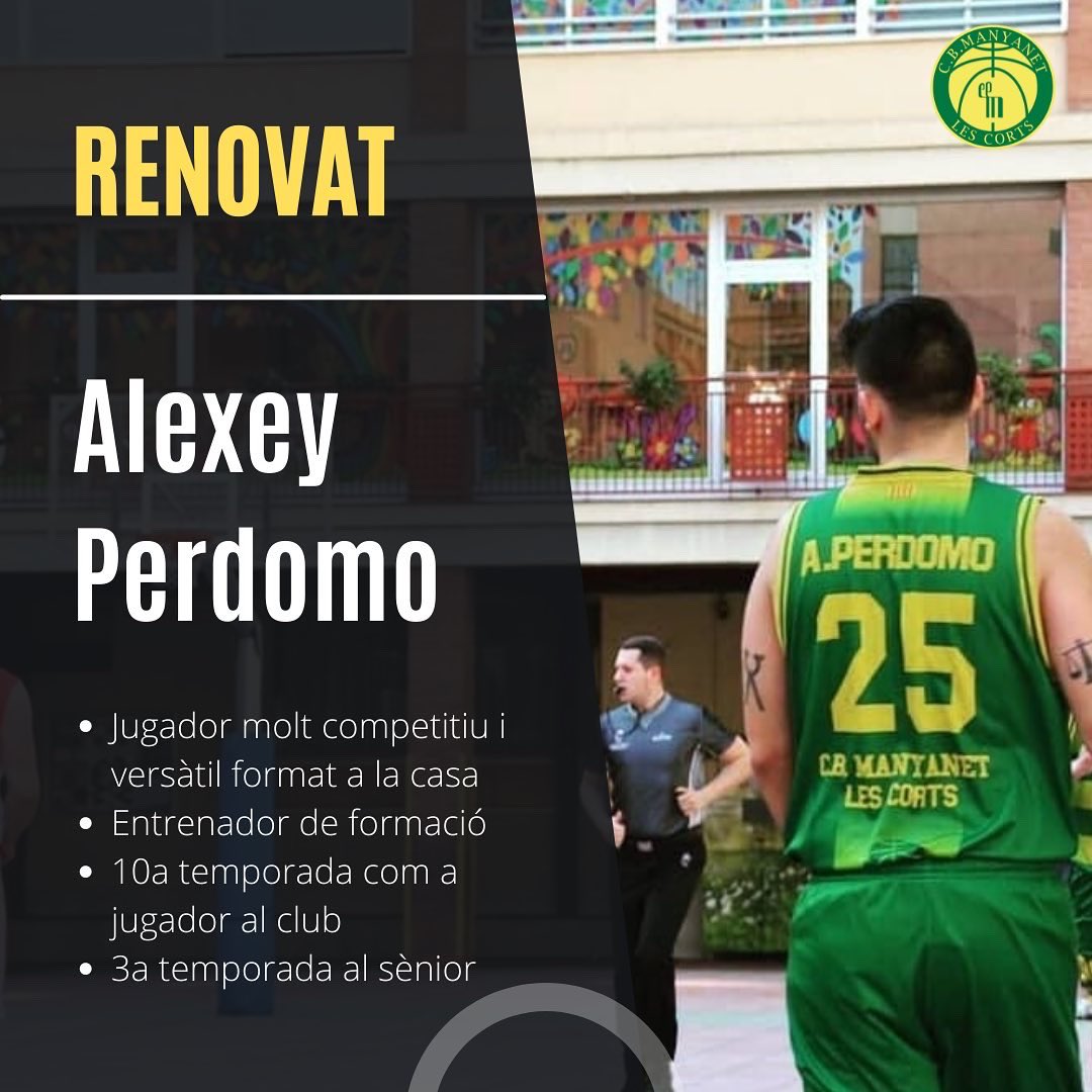 CBManyanet's tweet image. 📣 SENIOR MASCULÍ 22/23

➡️ Us portem algunes de les renovacions del Senior Masculí de cara a la temporada que ve.

➡️ Les renovacions del Pablo, l’Alexey i el Sergio, claus per seguir aportartant sentiment de pertinença a aquest nou projecte.

#ForçaManyanet 💚💛