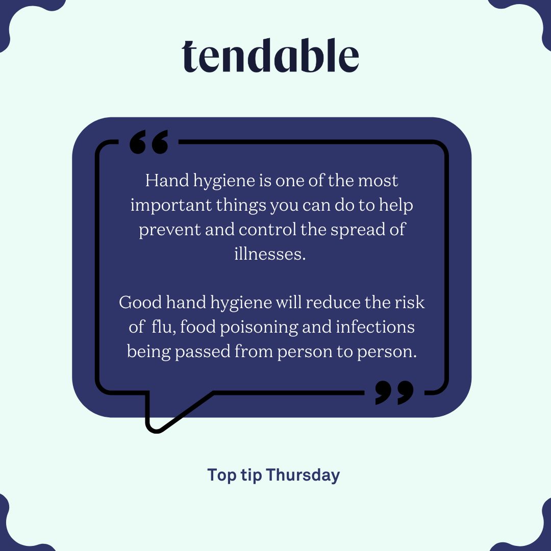 WeAreTendable's tweet image. Our top tip for Thursday💙 

Did you know, we cover every aspect of health and safety in our audits, including hand hygiene.

This is also a reminder to wash your hands regularly throughout the day!

#Health #Handhygiene #Tips #Healthandsafety
