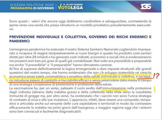 EdoTwitt_'s tweet photo. @LibellulaRebel @Lisa90135765 Questo è parte del #programmaLega ufficiale: INTRODUZIONE DI SISTEMI DI CONTROLLO.
Se la gente non capisce che anche la Lega vuole il controllo digitale delle persone #agendaColao , forse si sveglieranno quando riproporranno #Greenpass / App Wallet / Immuni in altre salse. https://t.co/mZ0ywpdqcQ