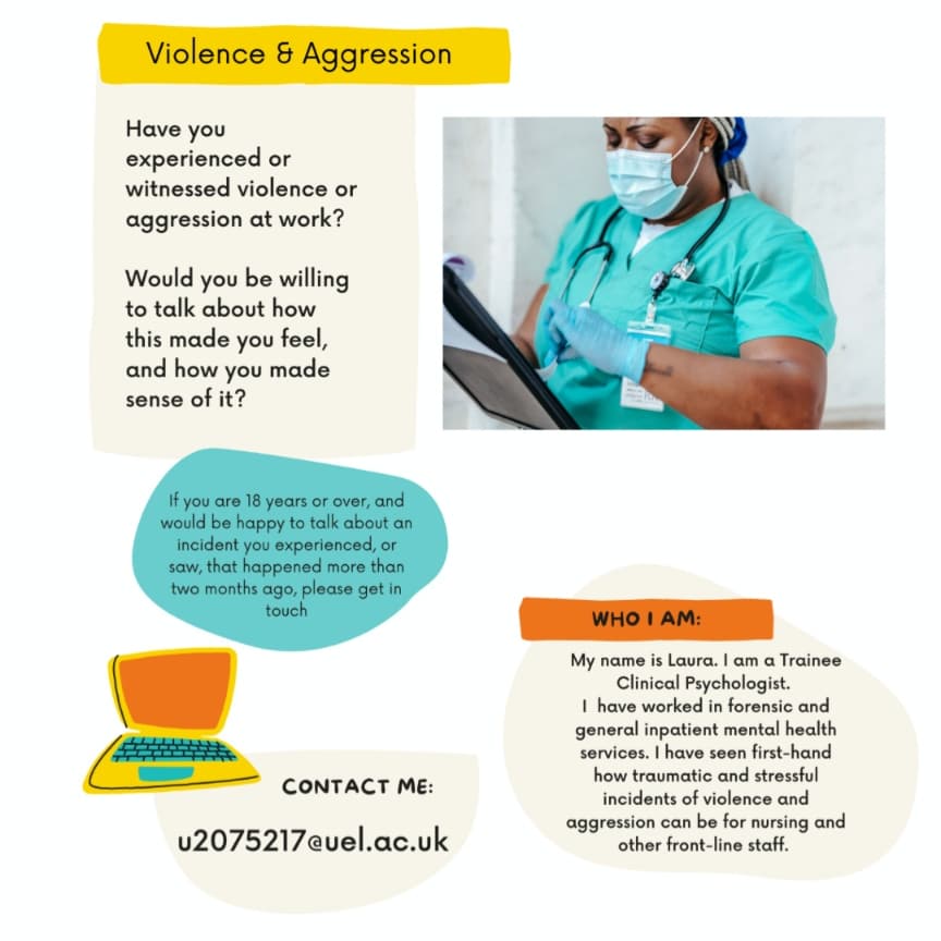 Laura M C (@lauramidcur) on Twitter photo Research: Violence-nursing & support staff. #mentalhealth #nurse #NHS pls RT 🙏🏻💙🙏🏻 <a href="/WeMHNurses/">WeMHNurses 💙</a> @NurseZoe1 <a href="/cityalan/">Alan Simpson 💙</a> <a href="/soniajohnson/">Sonia Johnson</a> <a href="/DrTommy79/">Tommy Dickinson</a> <a href="/Derektracy1/">Derek Tracy</a> <a href="/DCMiller81/">Derek Miller</a> @HonoraryGeordi_ <a href="/carold10036/">Prof Carol Doyle RN</a> <a href="/dan_warrender/">Dr Dan Warrender</a> <a href="/edfreshwater/">Ed Freshwater #TeamKip</a> @HendenLauren @JohnBaker_Leeds <a href="/CaraOates1/">Cara Oates</a> <a href="/Jennieglee/">Jennie Lee Sims</a> Research: Violence-nursing & support staff. #mentalhealth #nurse #NHS pls RT 🙏🏻💙🙏🏻 <a href="/WeMHNurses/">WeMHNurses 💙</a> @NurseZoe1 <a href="/cityalan/">Alan Simpson 💙</a> <a href="/soniajohnson/">Sonia Johnson</a> <a href="/DrTommy79/">Tommy Dickinson</a> <a href="/Derektracy1/">Derek Tracy</a> <a href="/DCMiller81/">Derek Miller</a> @HonoraryGeordi_ <a href="/carold10036/">Prof Carol Doyle RN</a> <a href="/dan_warrender/">Dr Dan Warrender</a> <a href="/edfreshwater/">Ed Freshwater #TeamKip</a> @HendenLauren @JohnBaker_Leeds <a href="/CaraOates1/">Cara Oates</a> <a href="/Jennieglee/">Jennie Lee Sims</a>
