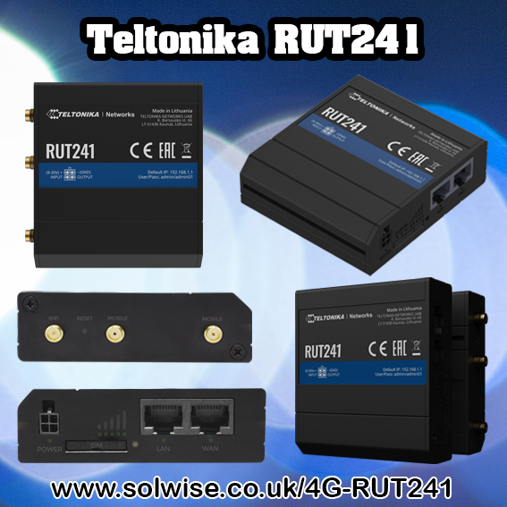 Solwise's tweet photo. The Teltonika RUT241 has landed at Solwise! A Compact cost-effective and powerful Cat4 LTE 3G/4G router, get yours now whilst stocks last.  🙌https://t.co/9dRoGz083l

#Solwise #Teltonika #Router #rut421 #internet #wifi #3g #4g #antenna #LTE #cat4 https://t.co/SbKnET2NfD