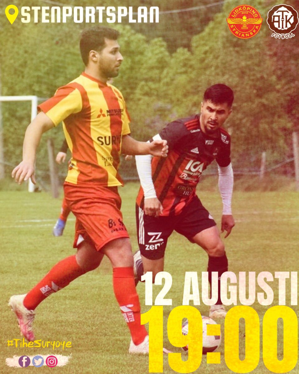Dags att dra igång höstsäsongen. Vi välkomnar Tibro AIK FK till Stenporsplanen. 

Matchstart 19:00

#tihesuryoye