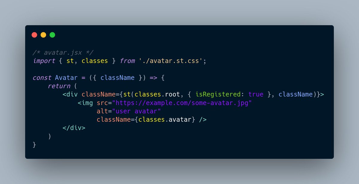 With native-like syntax that transpiles away at build-time, Stylable enables the definition of semantic custom states in your CSS which can be controlled through JS.

Checkout out the API reference to learn more:
stylable.io/docs/reference…

#Stylable #StylableFeature #CSS
