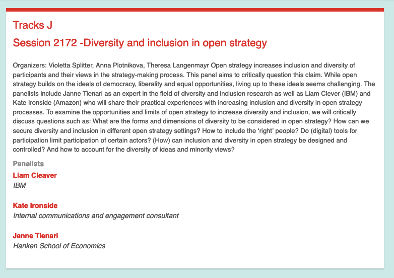 Strategizers's tweet photo. Join this SAP-session on #diversity and #inclusion in #openstrategy at @Strategic_Mgmt annual conference in London.
Mark the date - Sunday, September 18 at 11.15 (UK Time) https://t.co/7AjrVrYSGH https://t.co/Dc1BxQSwBb