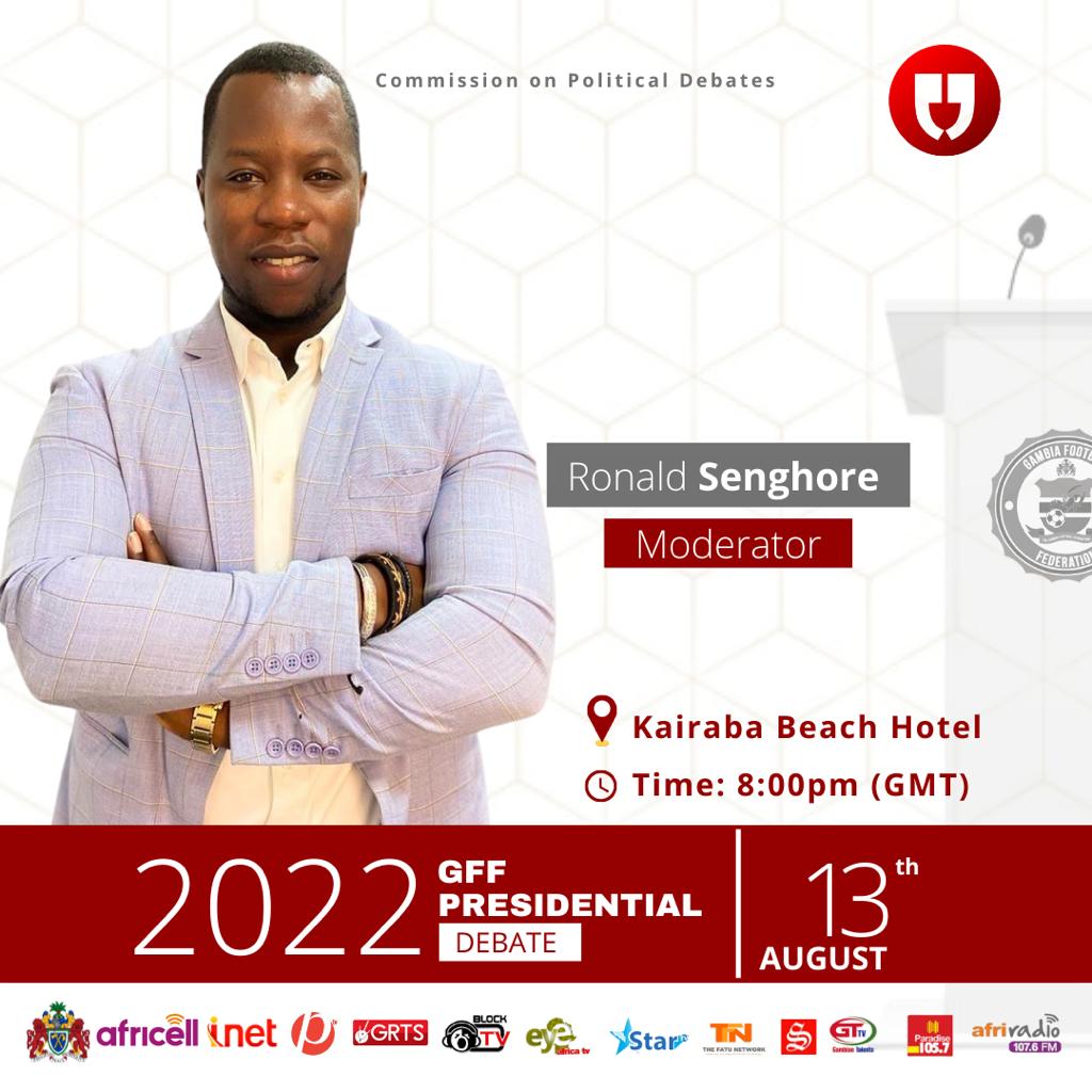 soccercafe1's tweet photo. INTRODUCING @CPDGambia
MODERATOR FOR THE FIRST-EVER GFF PRESIDENTIAL DEBATE.

@Ronald_Senghore https://t.co/qpBMWgEFRT