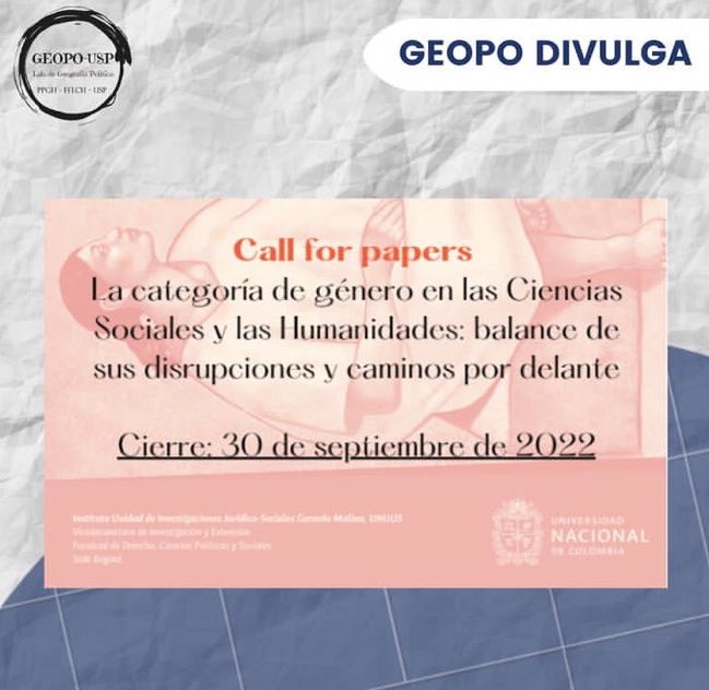 [CHAMADA]

A Revista de Ciência Política da Universidade Nacional da Colombia abre chamada "La categoría de género en las Ciencias Sociales y las Humanidades: balance de sus disrupciones y caminos por delante". 

Prazo: 30 de setembro

Acesse: revistas.unal.edu.co/index.php/cien…