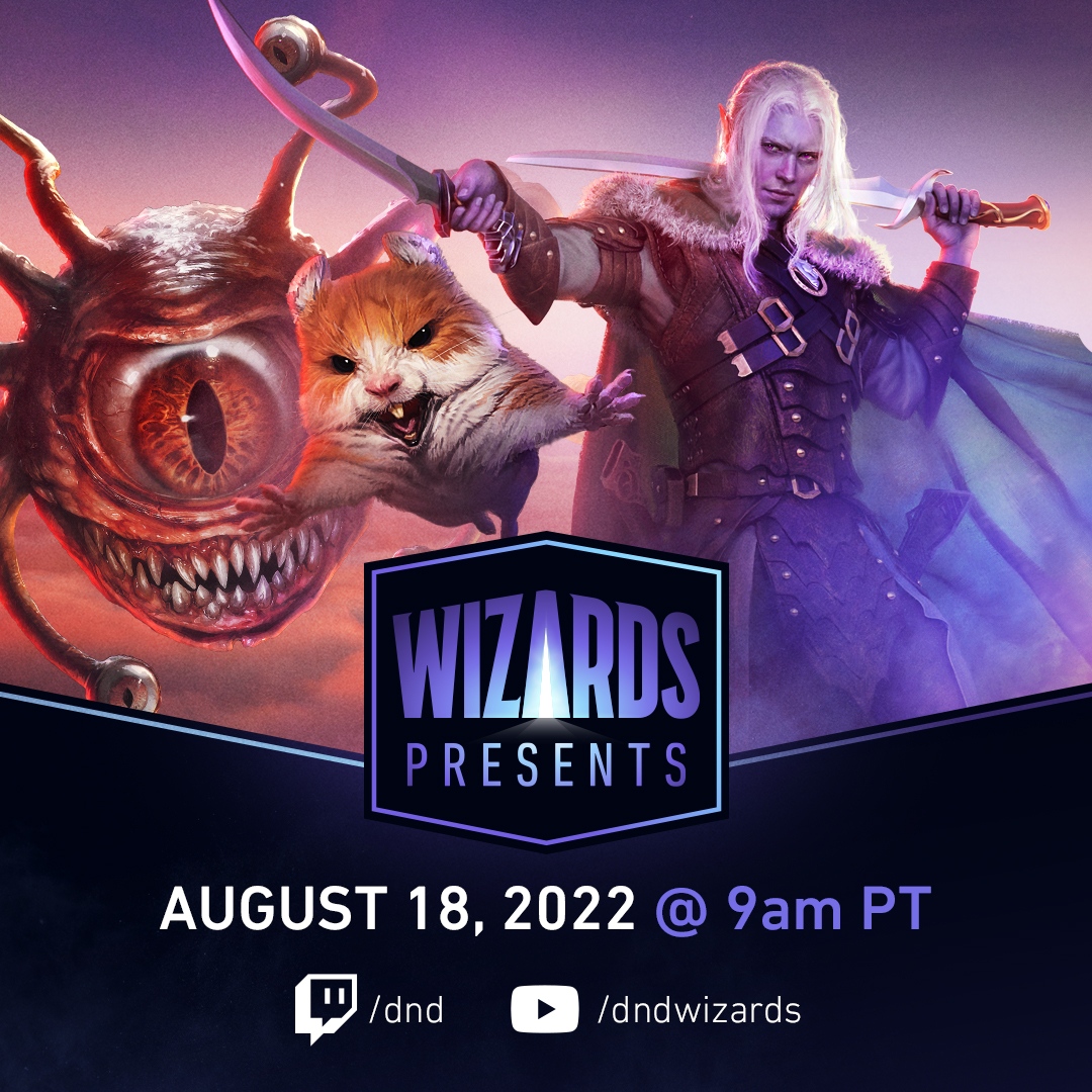 One week from now I’ll be announcing the biggest @Wizards_DnD news of the year! I can’t wait to see you all there. 🖥️ twitch.tv/dnd 📺️ youtube.com/dndwizards