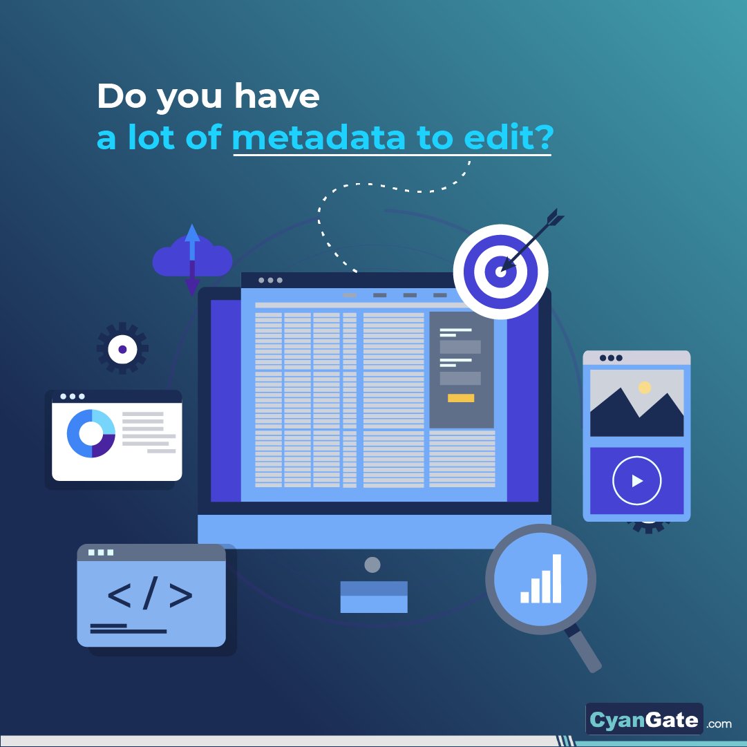 CyanGate's tweet image. Bulk metadata edits will no longer be a problem with CyanGate&apos;s Bulk Edit Tool for OpenText Media Management!

Contact us to discover a «real solution.»

#CyanGate #DAM #DigitalAssetsManagement #OTMM