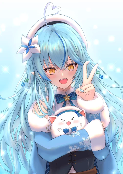 ラミィちゃん2周年おめでとう!!!!!#LamyArt #雪花ラミィ 