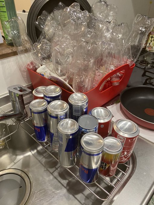 原稿終わりの同人作家の水回りです
エナドリ飲むの控えよう、、、
あとコーラ 