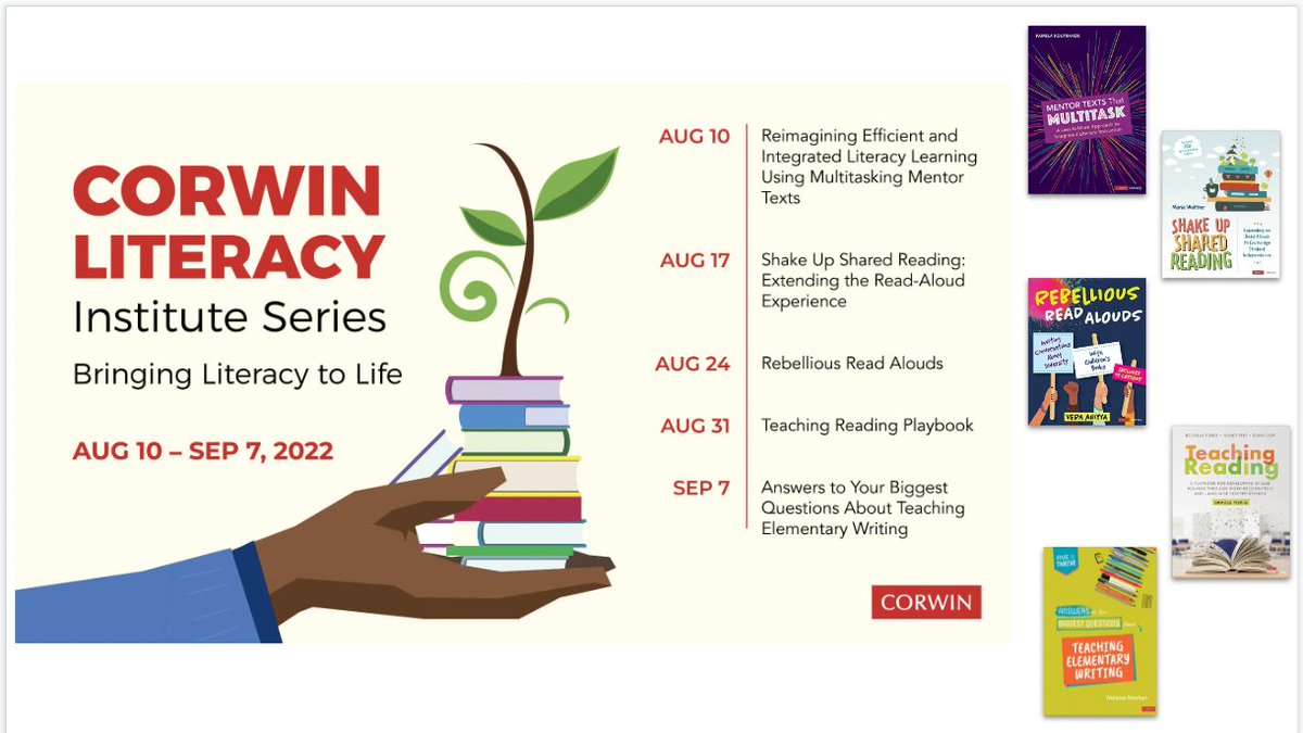 It's not too late to get a group of colleagues together to join us for this <a href="/CorwinPress/">Corwin</a> Virtual Institute Series. Learn with <a href="/PamKou/">Pam Koutrakos</a> @Thetututeacher <a href="/DFISHERSDSU/">Douglas Fisher</a> <a href="/NancyFrey/">Nancy Frey</a> <a href="/MelanieMeehan1/">Melanie Meehan</a> and get a digital library of these books! 📚 💛 Register here --> bit.ly/CorwinVirtualI…