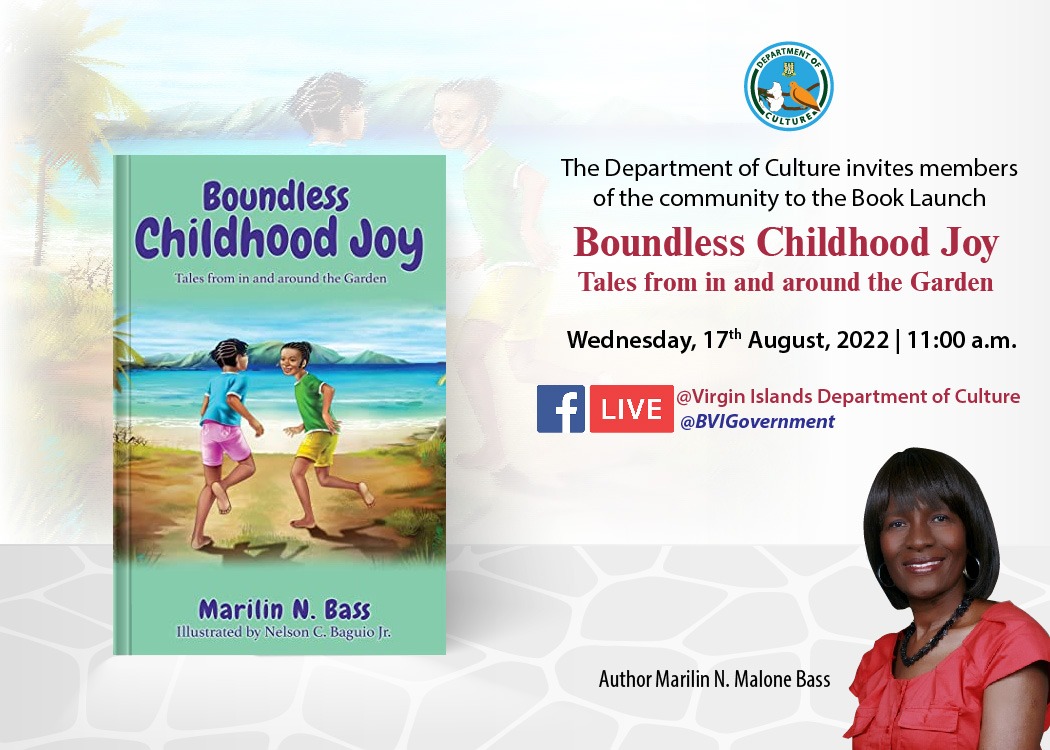 Marilin Malone Bass, author of "Boundless Childhood Joy", says her new book preserves happy childhood memories, as she recounts life in the late 60s in Fat Hog's Bay, Tortola.
Watch the book launch via the VI government's official Facebook page - facebook.com/BVIGovernment/