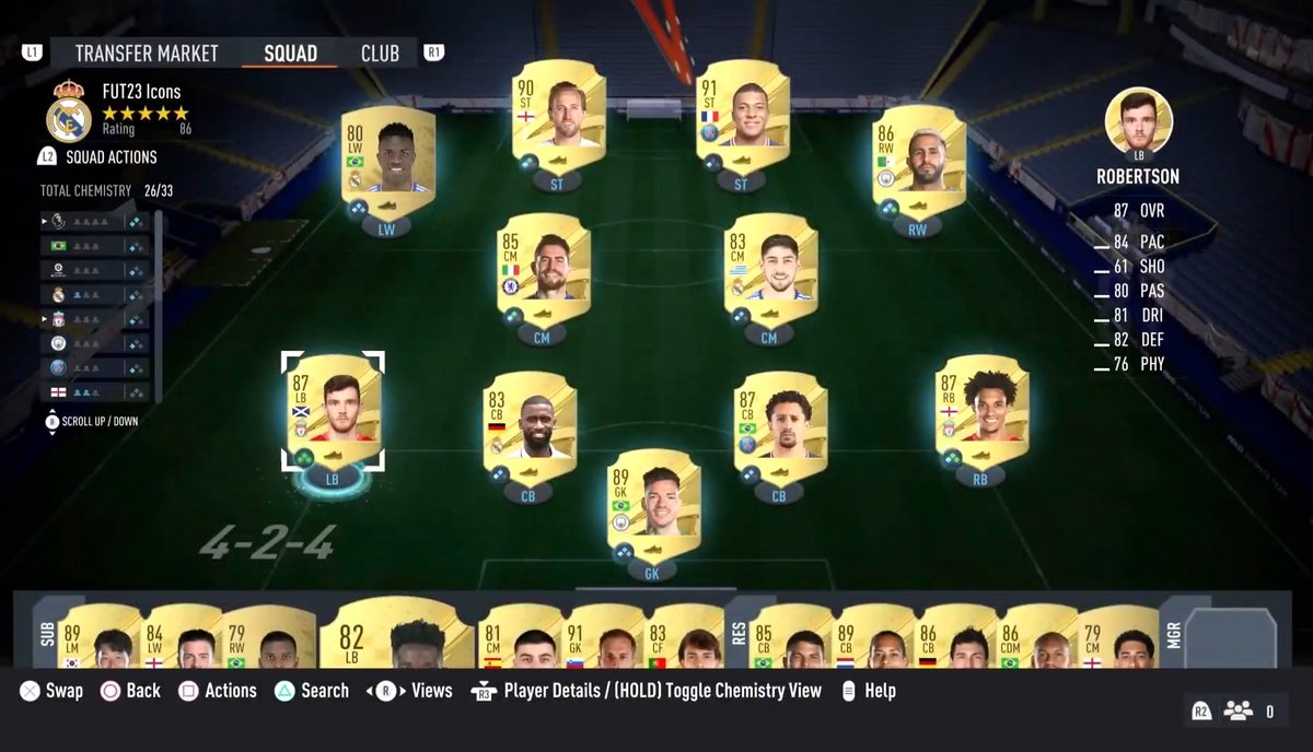 Chemistry lines are removed #FIFA23