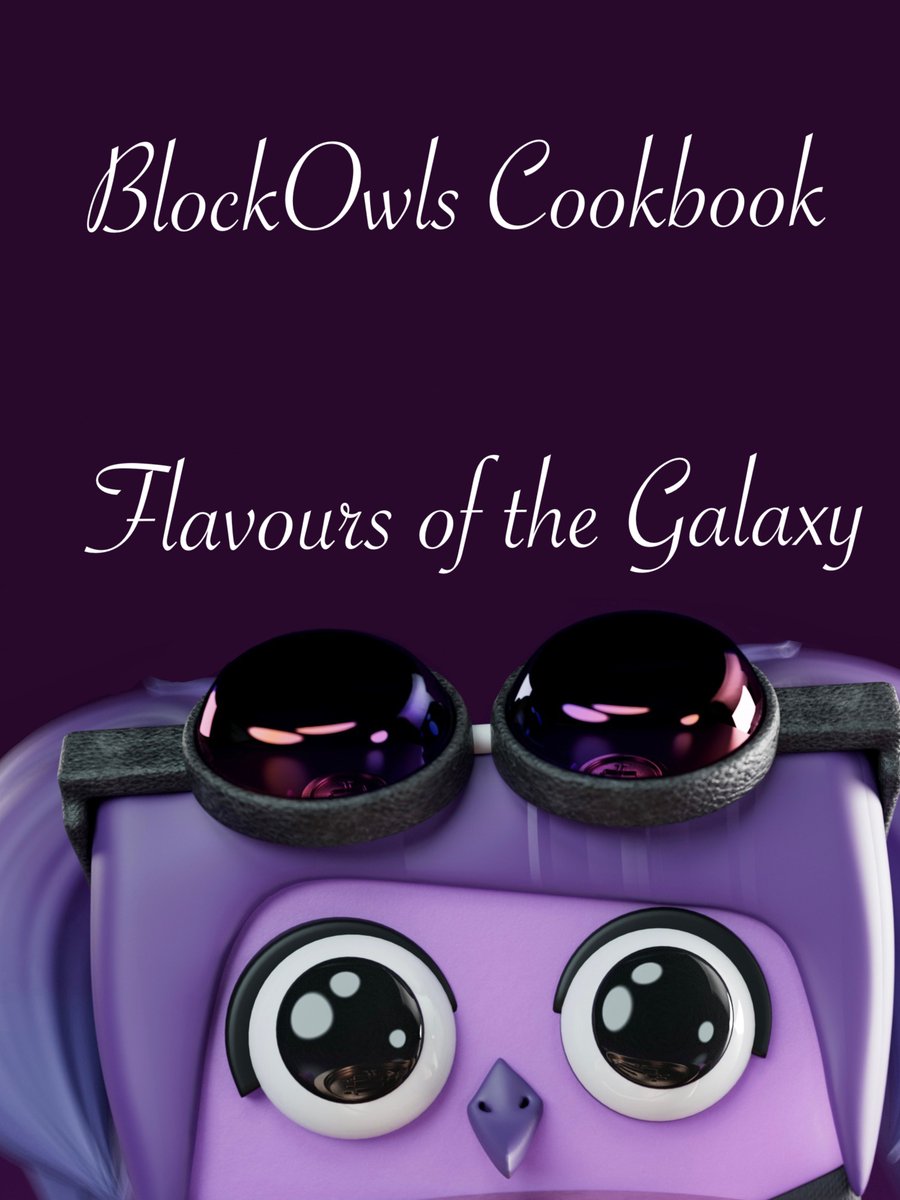 alexigreen's tweet photo. BlockOwls Cookbook📔

Try all the delicious recipes created by your favourite 
@BlockOwls
 
(Not made from Owls)

#BlockOwls #Fanart #Cardano #NFTs https://t.co/PZg88ZzpuM