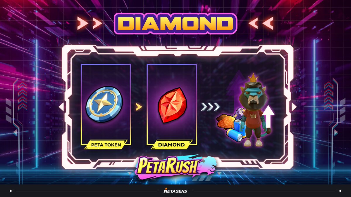 PetaRush's tweet photo. 💎 Diamond

✅ Upgrade your #Peta #NFT to get stronger
✅ Purchase props and tools
✅ Can be bought with #PT

Very user friendly #playtoearn ecocystem only in #PetaRush! https://t.co/UyCCXzQlfi