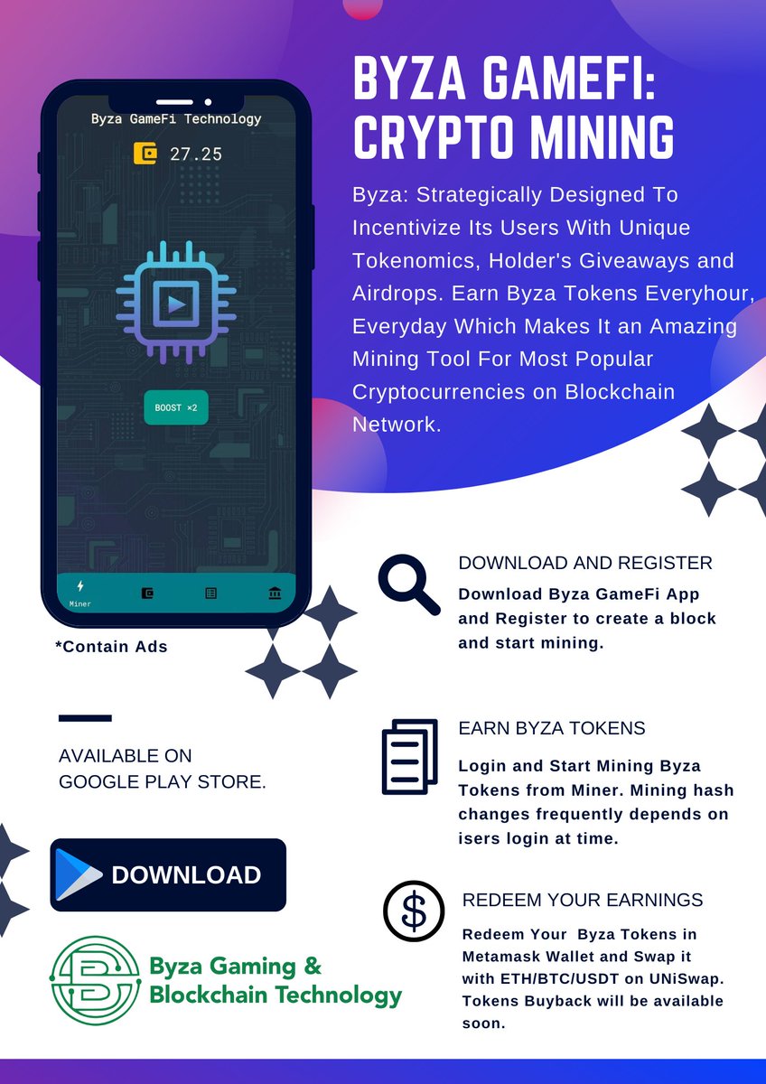 Byza GameFi: Crypto Mining App
