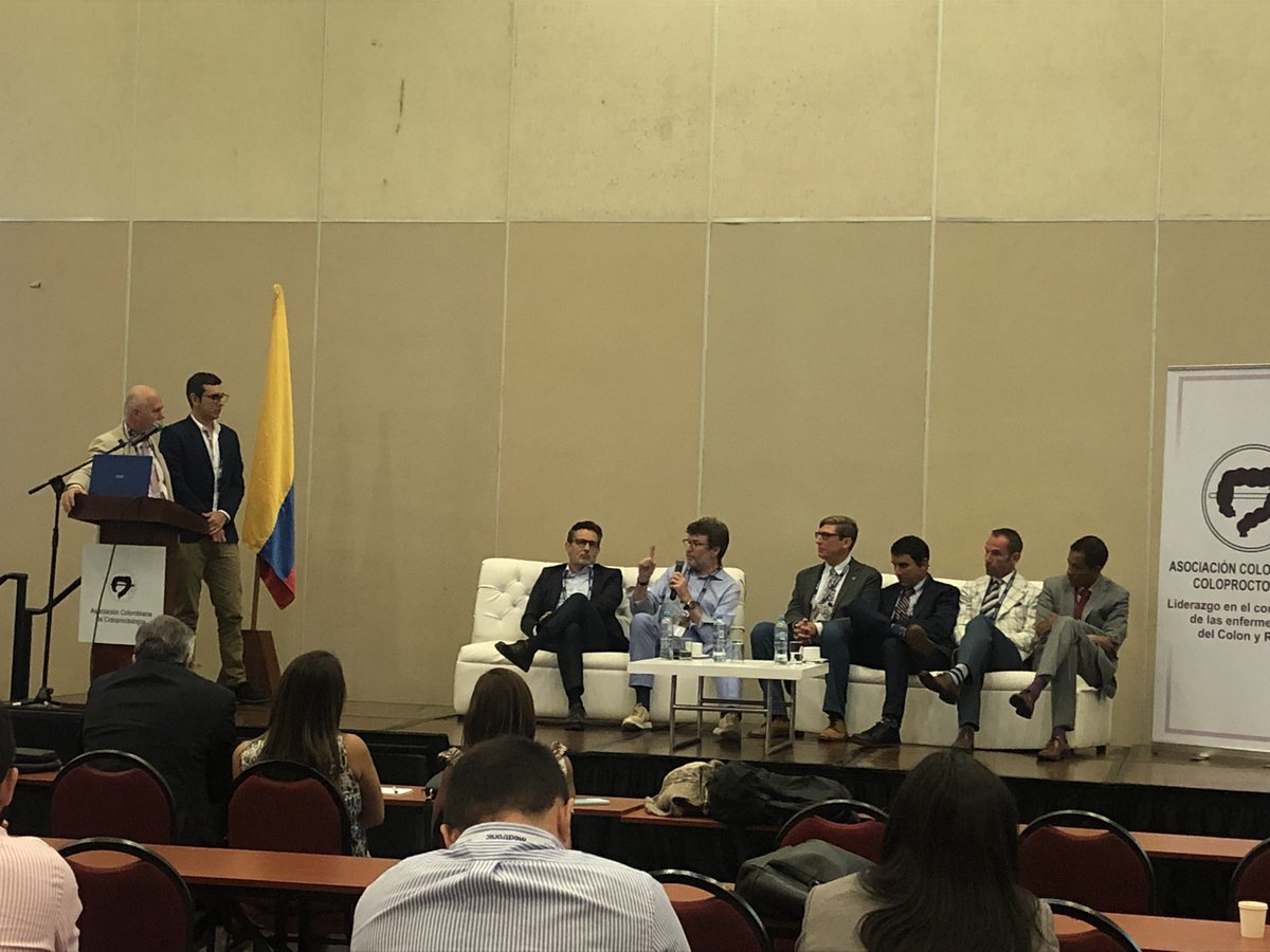 Great panel discussion #ColorectalColombia meeting on various topics <a href="/juanreyesmd/">JUAN CARLOS REYES</a> <a href="/caycedomarula/">Antonio Caycedo-Marulanda MD, MSc.</a> <a href="/ScottRSteeleMD/">Scott R. Steele</a> <a href="/juliomayol/">Julio Mayol</a> <a href="/HolubarStefan/">Stefan Holubar MD MS</a> <a href="/JohnRTMonsonMD/">John Monson MD FRCS FACS FASCRS</a> <a href="/ScottRSteeleMD/">Scott R. Steele</a>