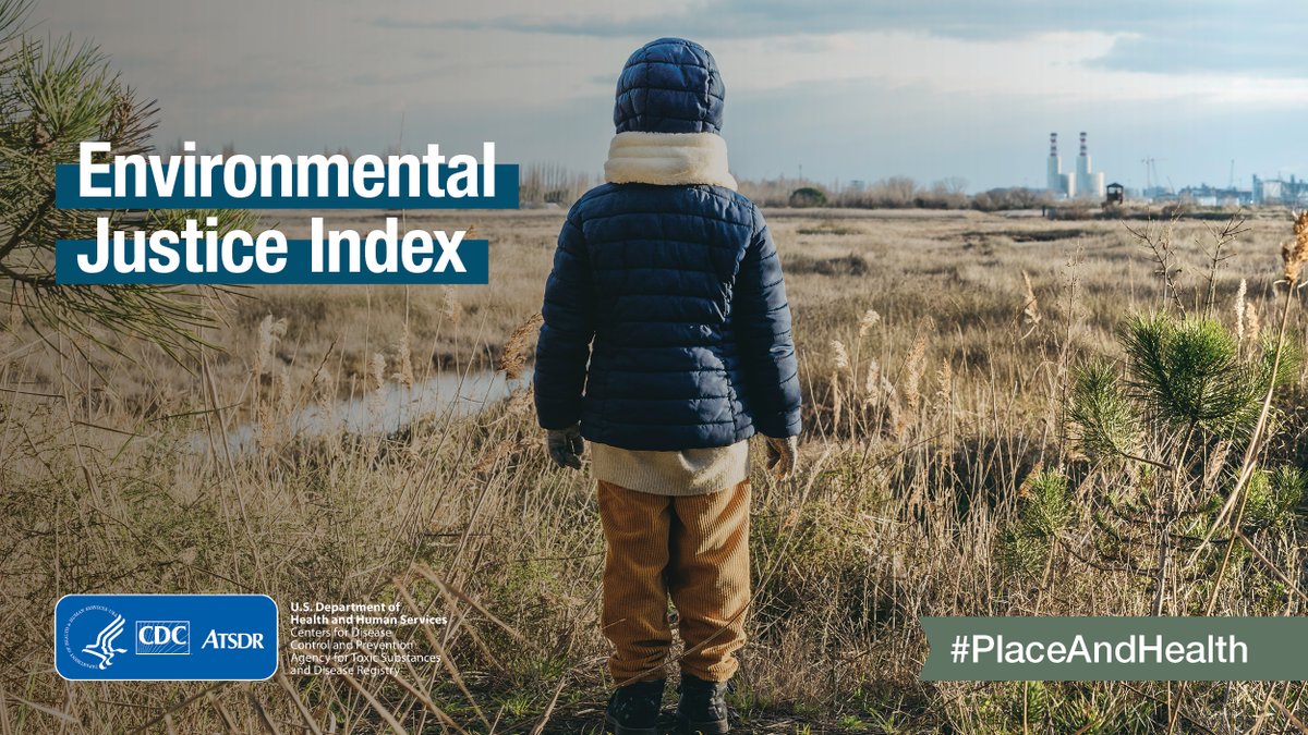 Social factors such as poverty, ethnicity, and pre-existing health conditions can change how environmental burden affects people’s health. Learn more about the Environmental Justice Index (EJI) bit.ly/3QCbyaC #PlaceAndHealth