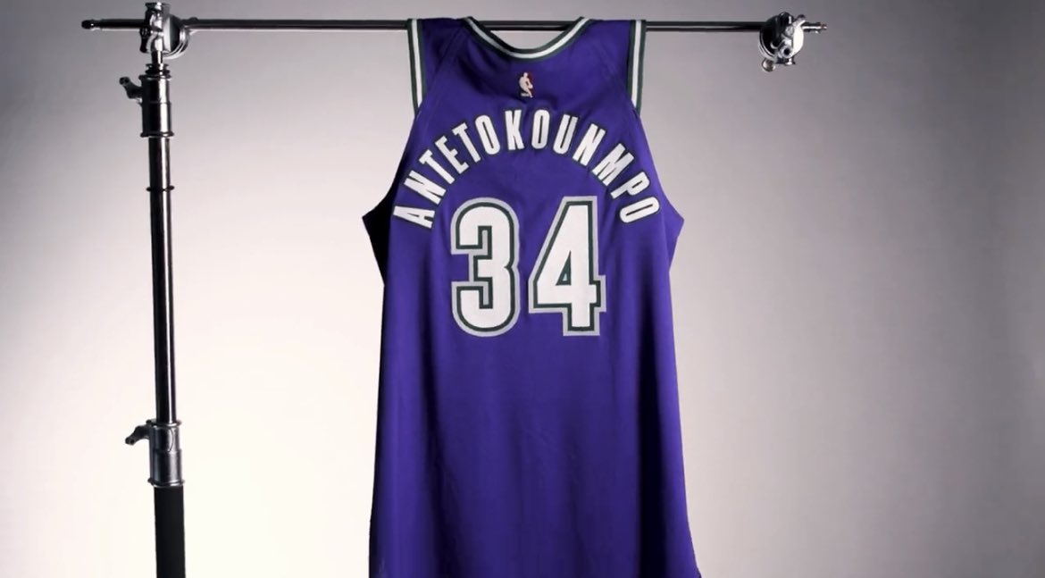 CBSSports's tweet photo. The @Bucks purple unis are coming back this season 👀 https://t.co/s2j1bjG9jg