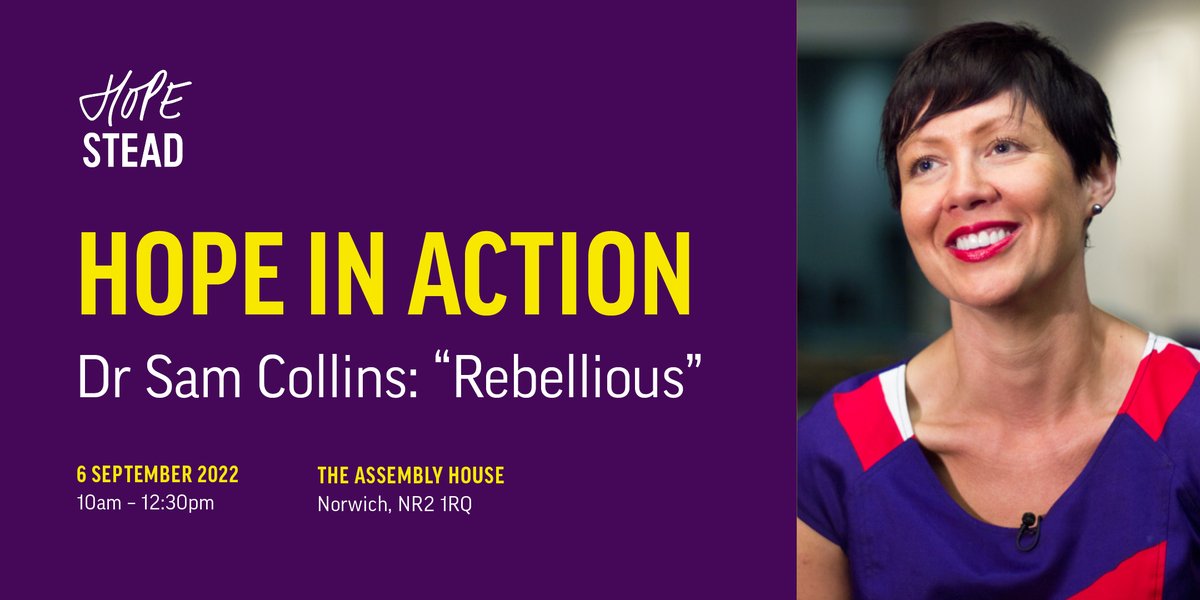 FlagshipHousing's tweet photo. Big news from our partner #charity @_Hopestead - they're welcoming @DrSamCollins to speak about her new book at the very first Hope In Action event. All proceeds go to Hopestead📍 The Assembly House, #Norwich 🗓️ 6 September, 10:00-12:30 🎟️https://t.co/PmJZT1OxaW https://t.co/MAIOQTK8n6