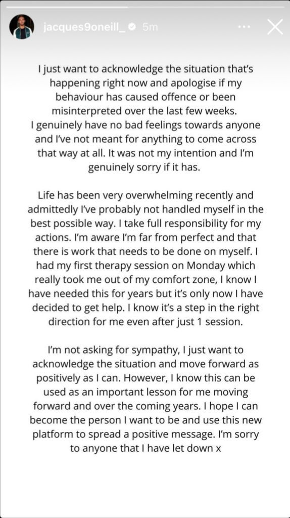 Clowner37133977's tweet photo. Not Jacques playing the mental health card again, hope he doesn’t except us to believe him. Just apologize to Remi and move on. #LoveIsland https://t.co/KQrT8OVPUu
