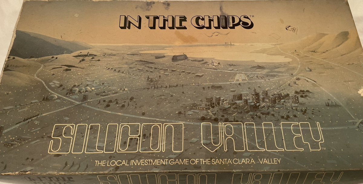 Uncovered this gem of a game at my parents house last night from 1980… in the chips… #SiliconValley the local #investment game of the Santa Clara Valley.