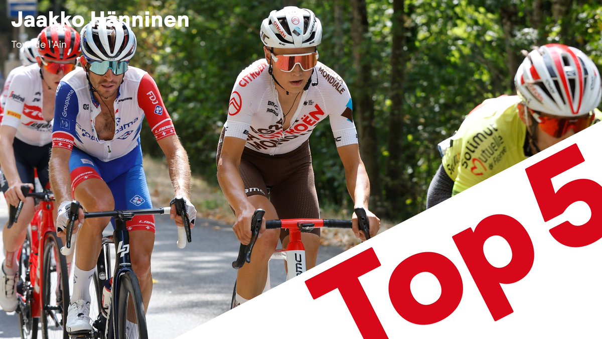 DECATHLON AG2R LA MONDIALE TEAM (@decathlonag2rlm) on Twitter photo 🇫🇷 <a href="/tourdelain/">Tour de l'Ain</a>
4⃣ Auteur de 3 belles journées, <a href="/JaakkoHanninen/">Jaakko Hänninen</a> termine à la 4ème place du général 💪🏼
4⃣ After 3 beautiful days, <a href="/JaakkoHanninen/">Jaakko Hänninen</a> finishes in 4th place overall 💪🏼
#AG2RCITROËNTEAM #RoulonsAutrement #RideDifferently - © Getty 🇫🇷 <a href="/tourdelain/">Tour de l'Ain</a>
4⃣ Auteur de 3 belles journées, <a href="/JaakkoHanninen/">Jaakko Hänninen</a> termine à la 4ème place du général 💪🏼
4⃣ After 3 beautiful days, <a href="/JaakkoHanninen/">Jaakko Hänninen</a> finishes in 4th place overall 💪🏼
#AG2RCITROËNTEAM #RoulonsAutrement #RideDifferently - © Getty