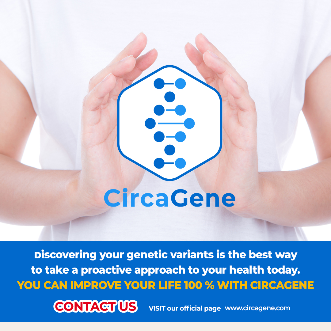 CircaGene's tweet image. At CircaGene we care about you, with our tests we can quantify the genetic risk of more than 203 diseases and conditions. Contact us and improve your life. #GeneticTesting #DNAPrivacy #DiseasePrevention 🌍 👨‍👩‍👧‍👦 👨‍⚕️