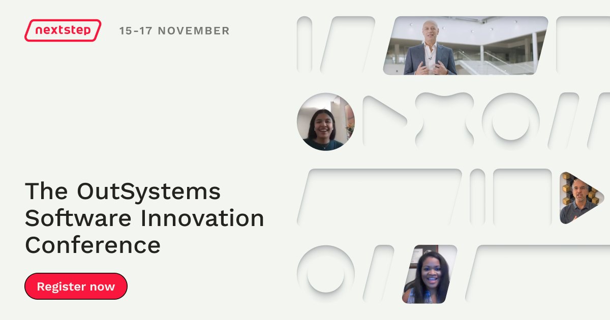 OutSystemsDev's tweet image. NextStep 2022 is heading your way November 15-17. 🚀 We&apos;re unifying #nxStep and #OSDevCon this year with an emphasis on technical sessions and #developer projects. 

Learn all about it in our Forum post: bit.ly/3QhrXkG