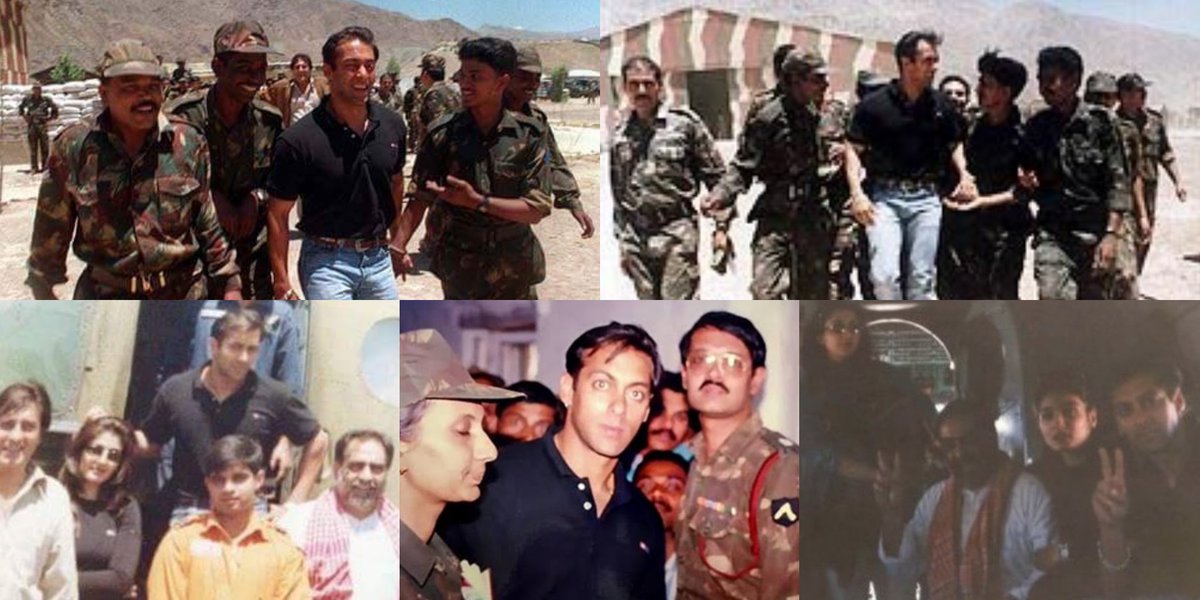 i_yogesh22's tweet photo. The Real Patriot #SalmanKhan ๐ฎ๐ณ
#Collage1 : SALMAN's Recent Pics From INS Visakhapatnam where he Spent a Whole Day With The Navy Force
#Collage2 : SALMAN KHAN With Naval Air Force aboard INS Hansa In 2010
#Collage3 : SALMAN KHAN Visiting Indian Army during The Kargil war, 1999 https://t.co/Y6ks2JgxPP