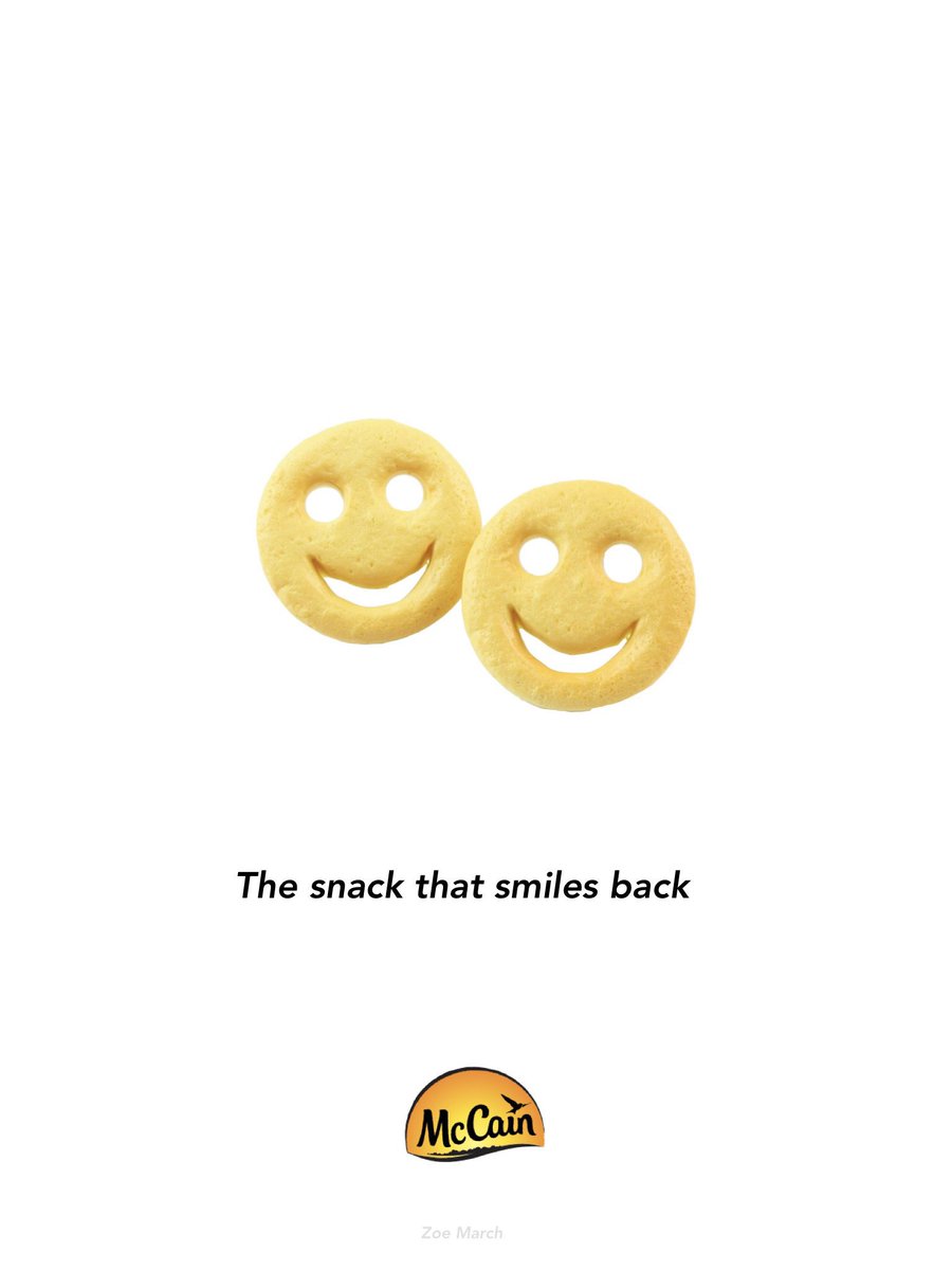 ZoeMarchads's tweet photo. The snack that smiles back 🙂 @OneMinuteBriefs #sloganswap https://t.co/czw0GLKeBE
